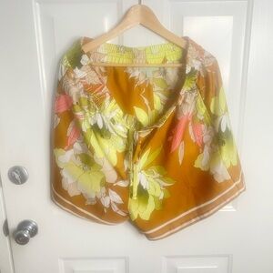 Floral Patterned Wrap Skirt